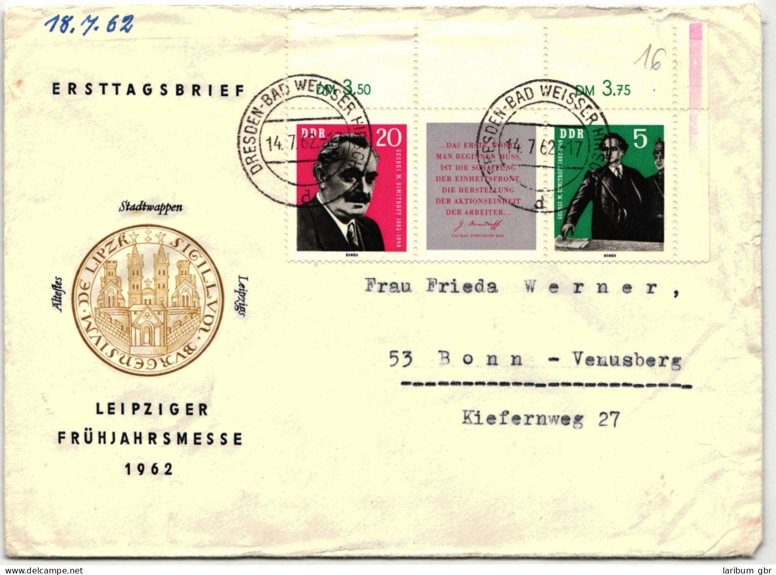DDR 893-894 Als Ersttagsbrief Dreierstreifen #IU198 - Otros & Sin Clasificación