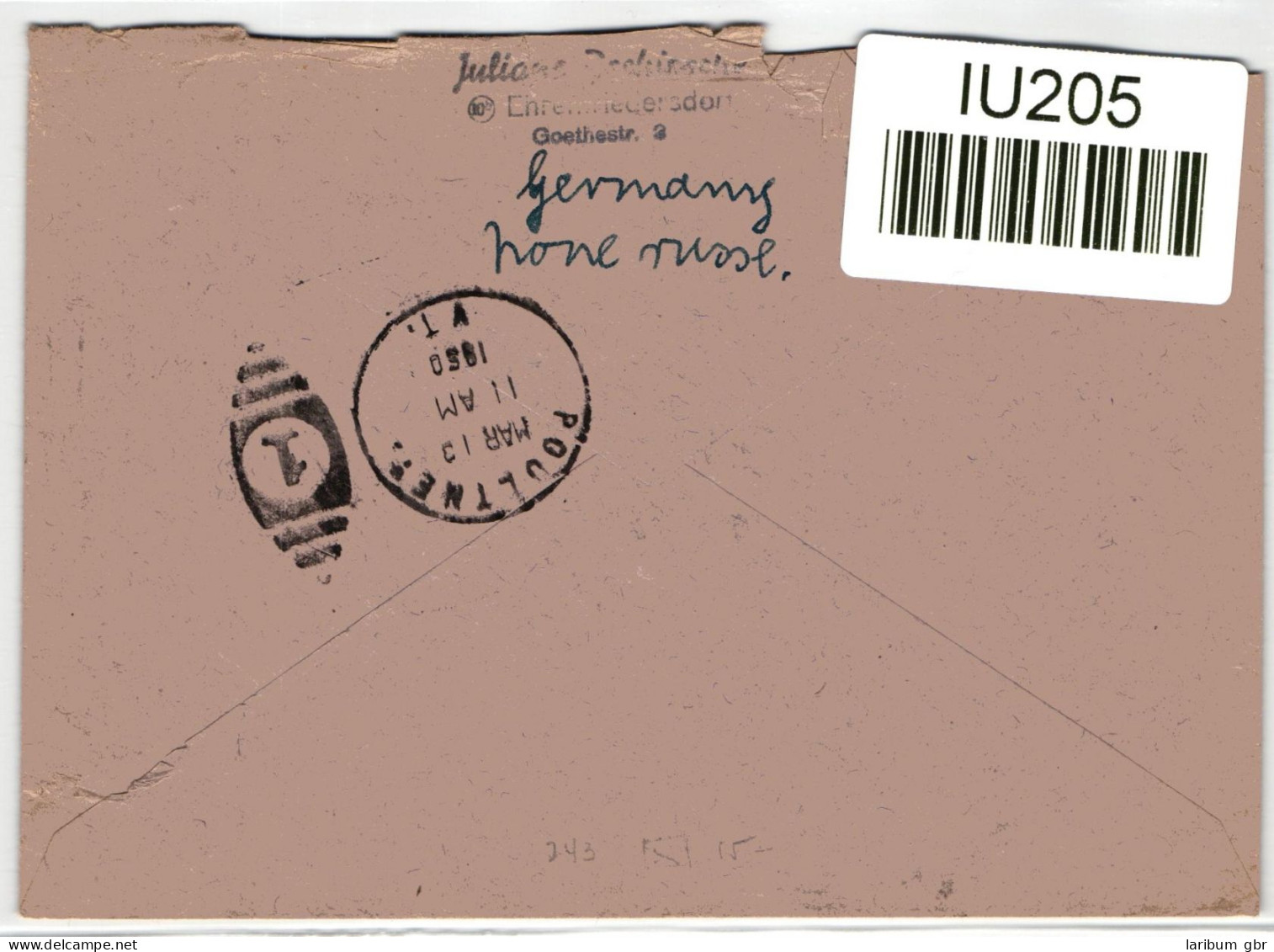 DDR 243 U.a. Auf Brief Als Mischfrankatur Portogerechte Auslands Luftpost #IU205 - Autres & Non Classés
