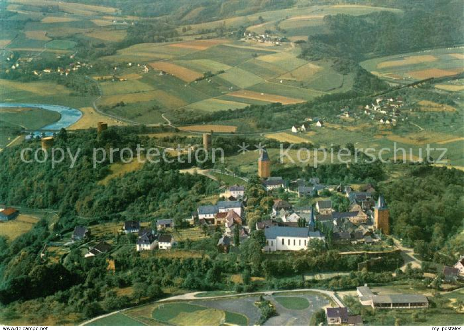 73685731 Blankenberg Sieg Burg Und Stadt Fliegeraufnahme Blankenberg Sieg - Hennef