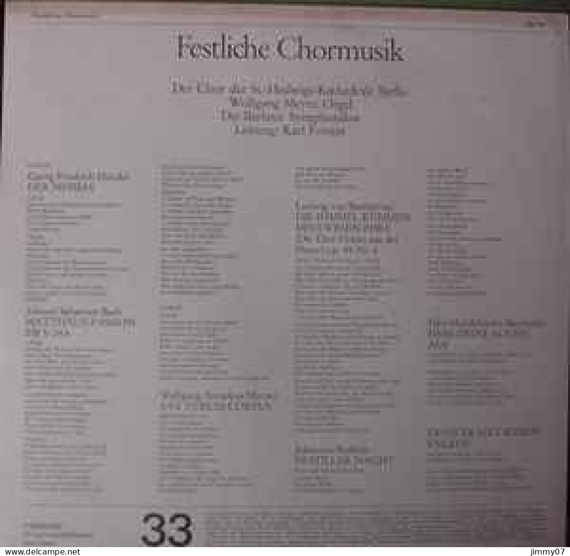 Chor Der St. Hedwigs-Kathedrale Berlin, Karl Forster - Festliche Chormusik (LP, Album) - Classica