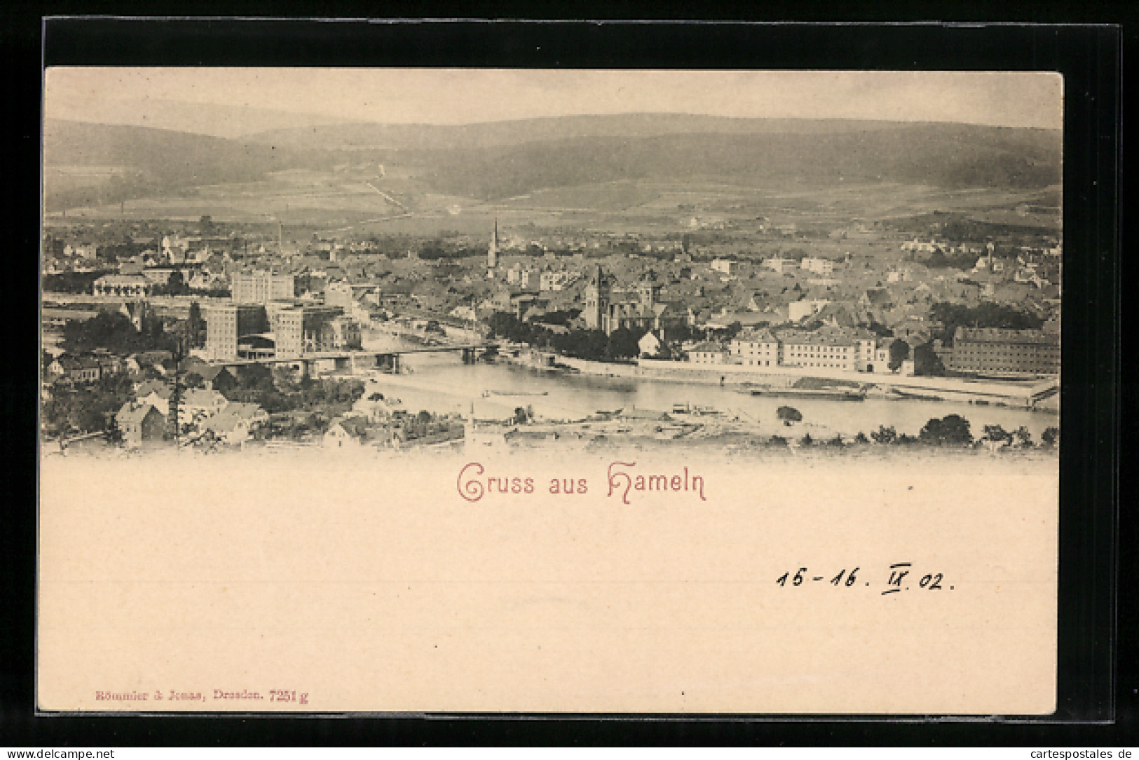 AK Hameln /Weser, Totalansicht Aus Der Vogelschau  - Hameln (Pyrmont)