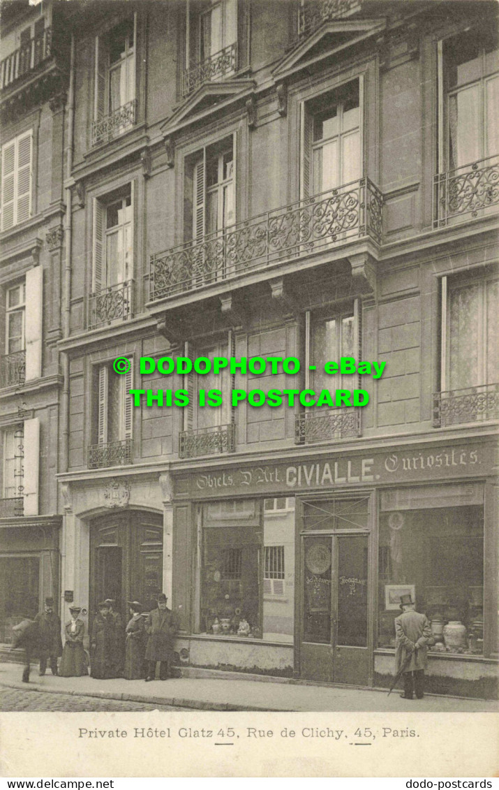 R557232 Paris. Private Hotel Glatz 45. Rue De Clichy. 1903 - Mundo