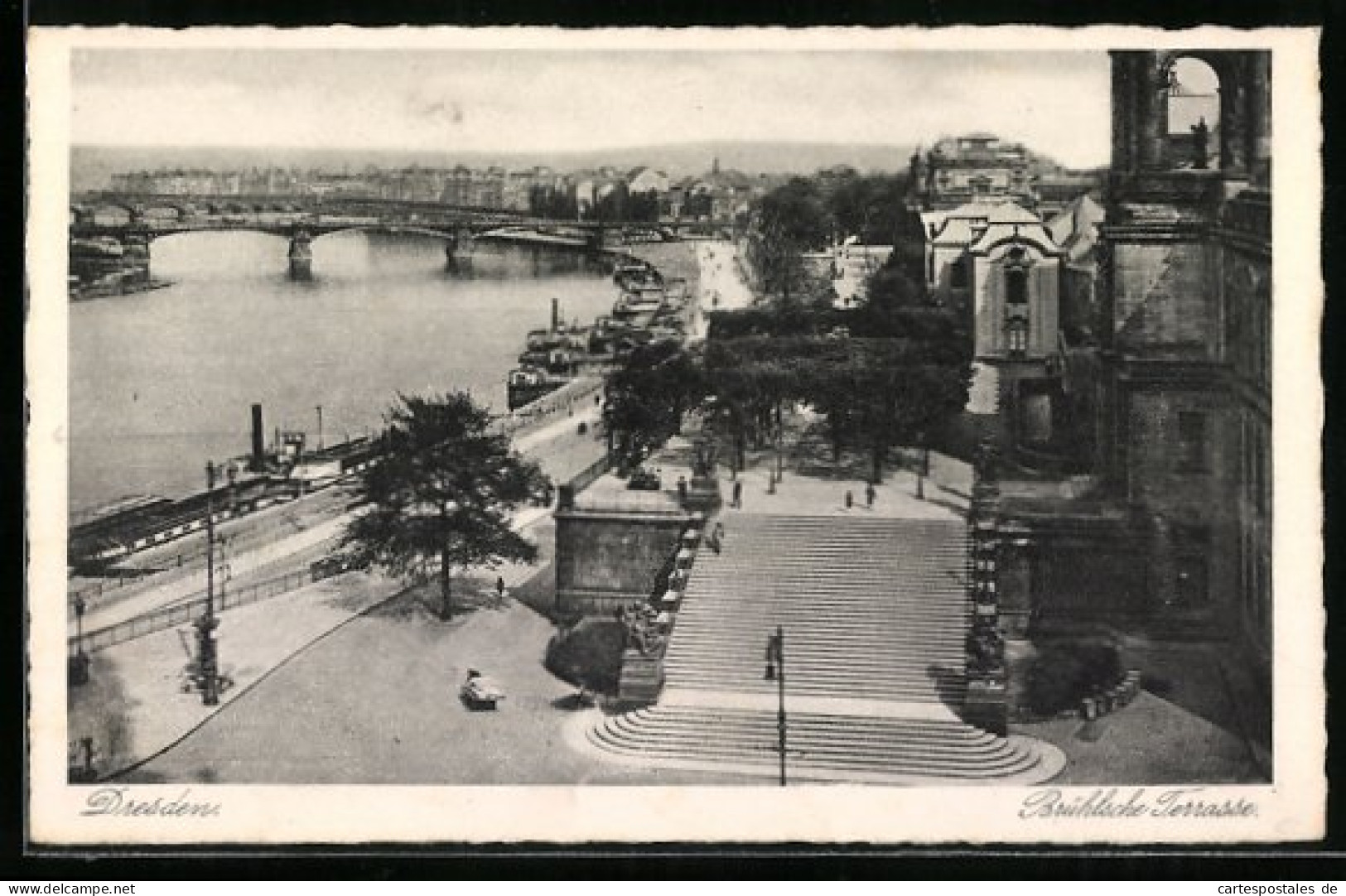 AK Dresden, Brühlsche Terrasse  - Dresden