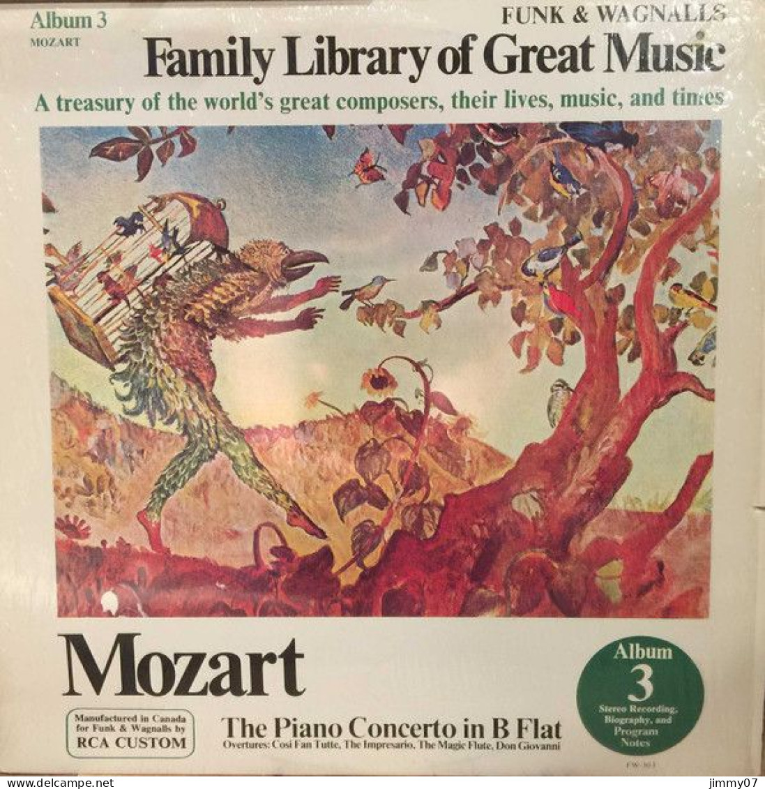 Various, Mozart - The Piano Concerto In B Flat - Funk & Wagnalls Family Library Of Great Music - Album 3 (LP, Comp) - Classica