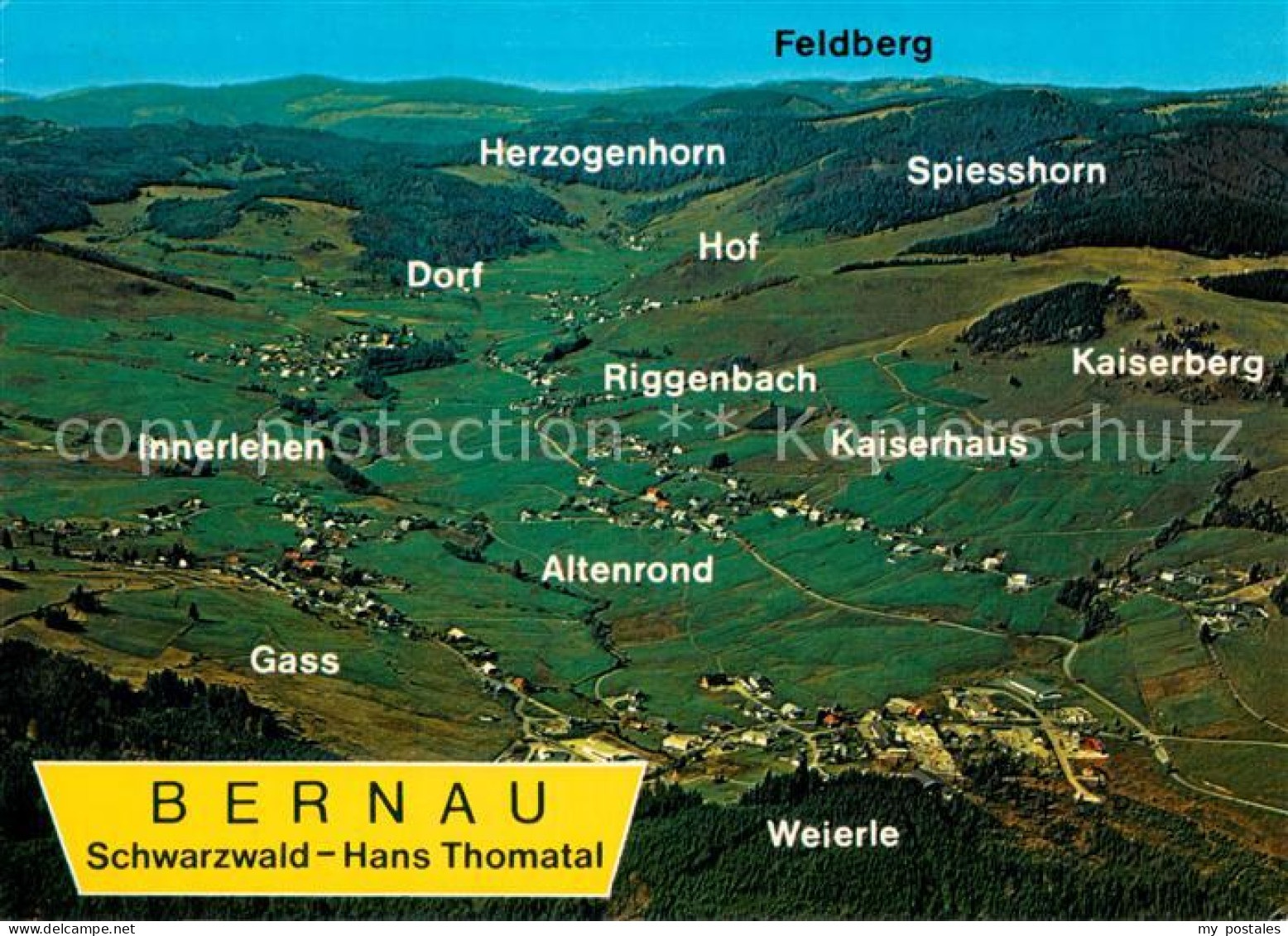 73685402 Bernau Schwarzwald Fliegeraufnahme Mit Feldberg Herzogenhorn Kaiserberg - Bernau