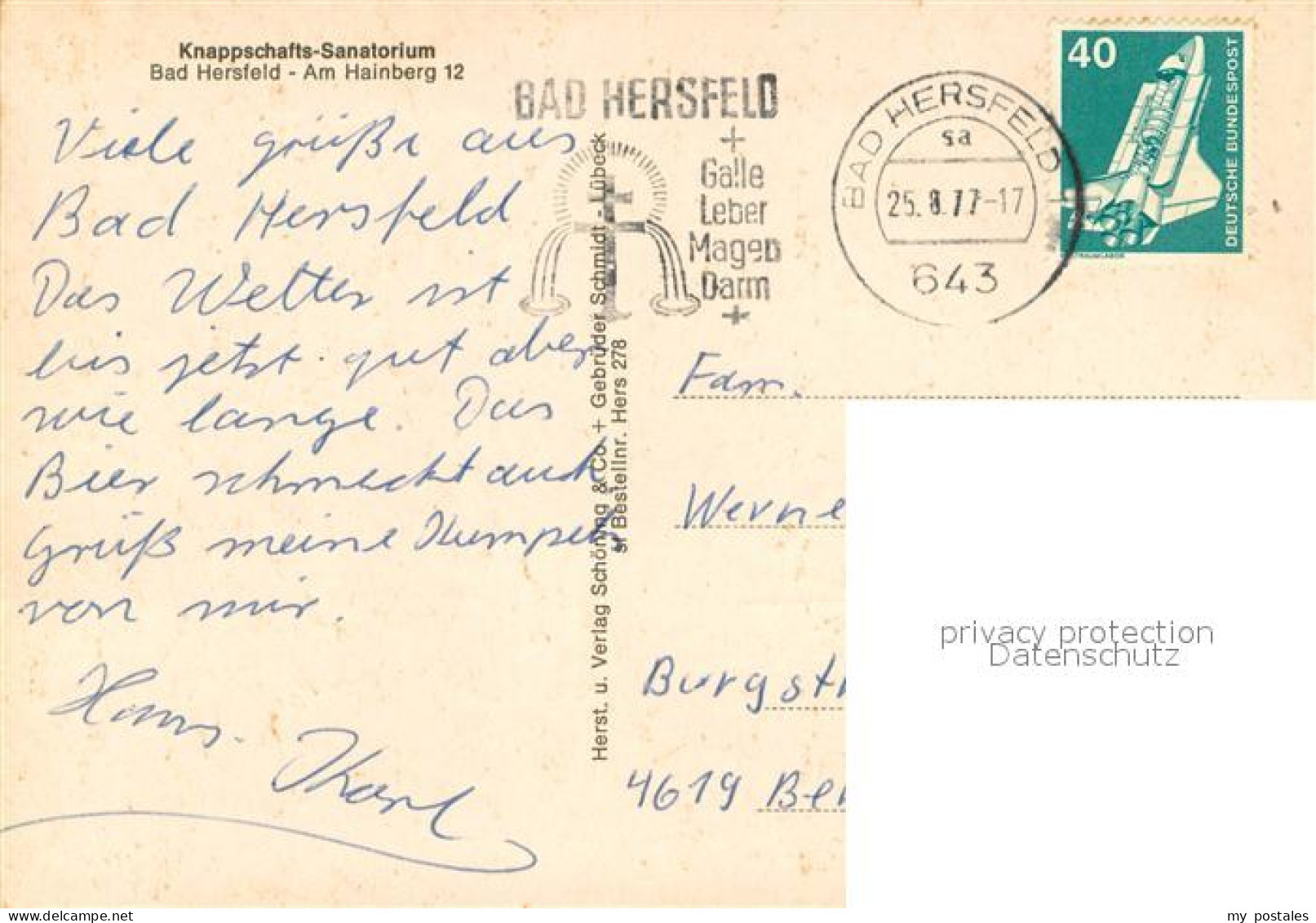 73686119 Bad Hersfeld Knappschafts Sanatorium Bad Hersfeld - Bad Hersfeld