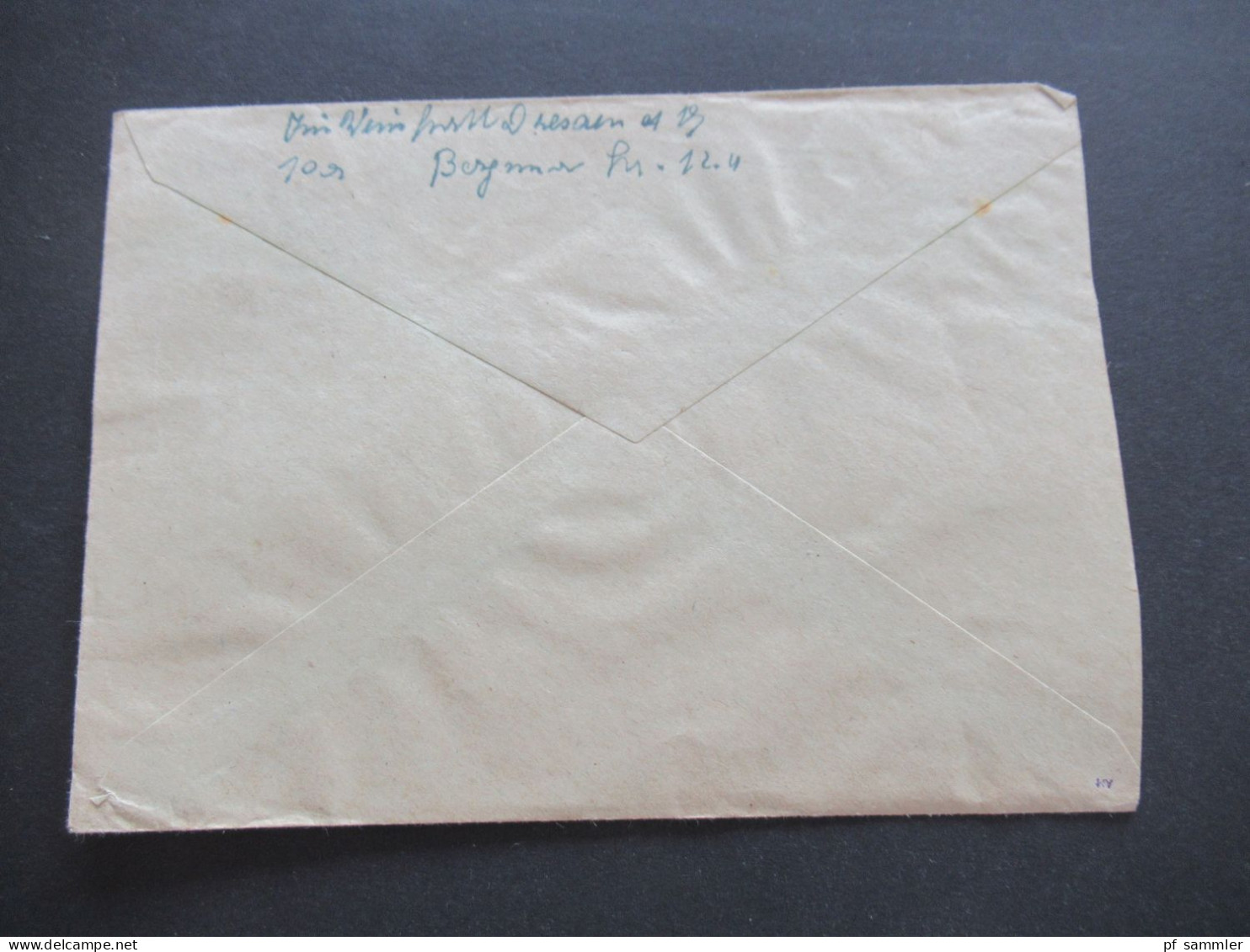 SBZ 5.7.1948 Notmaßnahme Schwarzer Ra2 Stempel Gebühr Bezahlt Und Tagesstempel Dresden Altst.19 Fernbrief Nach Bösperde - Storia Postale