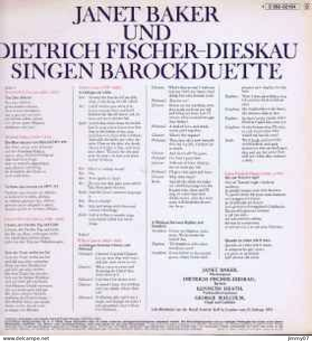 Janet Baker Und Dietrich Fischer-Dieskau - Singen Barockduette Live-Mitschnitt Aus Der Royal Festival Hall In London(LP) - Clásica