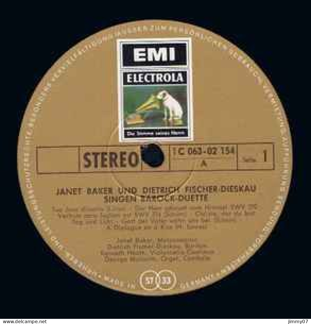 Janet Baker Und Dietrich Fischer-Dieskau - Singen Barockduette Live-Mitschnitt Aus Der Royal Festival Hall In London(LP) - Classica