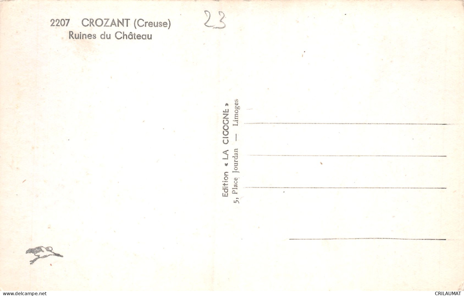 23-CROZANT-N°T5076-E/0039 - Crozant