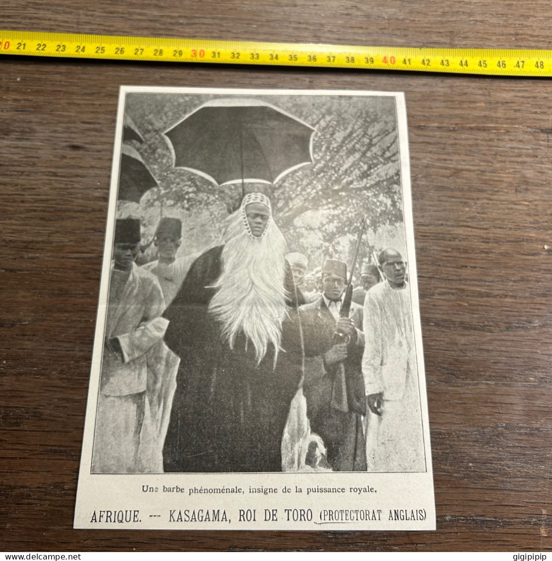 1908 PATI KASAGAMA, ROI DE TORO (PROTECTORAT ANGLAIS Barbe Phénoménale, Insigne De La Puissance Royale. - Colecciones