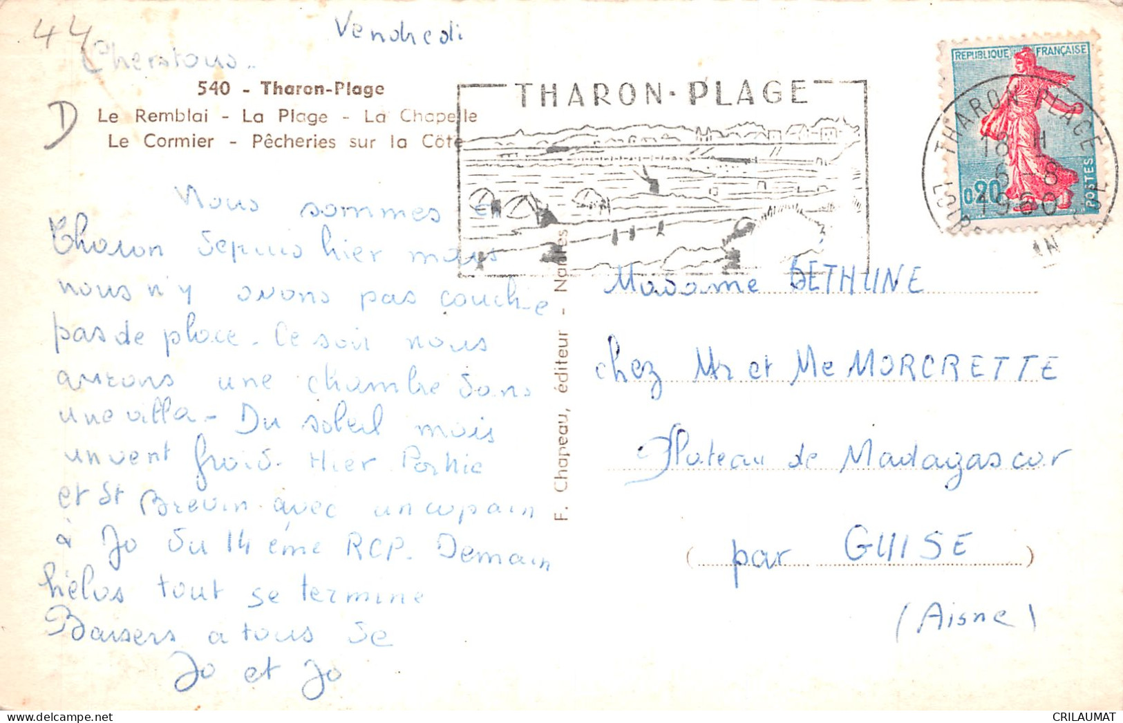 44-THARON PLAGE-N°T5077-E/0311 - Tharon-Plage