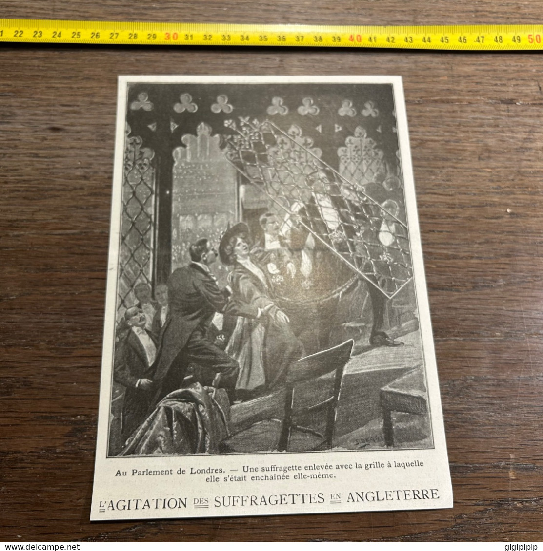 1908 PATI L'AGITATION DES SUFFRAGETTES EN ANGLETERRE Au Parlement De Londres. - Collections