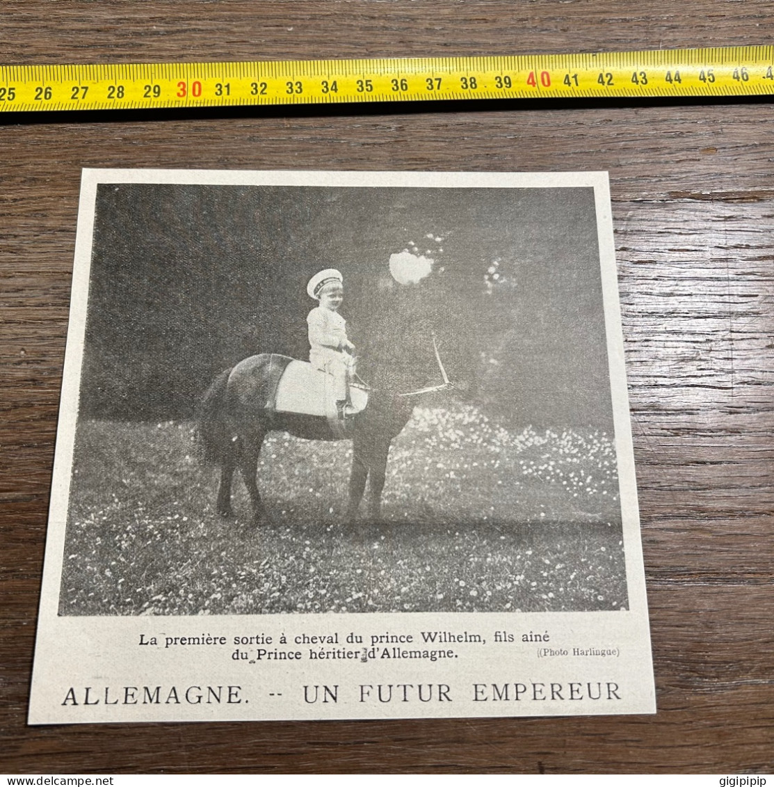 1908 PATI Première Sortie à Cheval Du Prince Wilhelm, Fils Ainé Du Prince Héritier D'Allemagne. - Colecciones