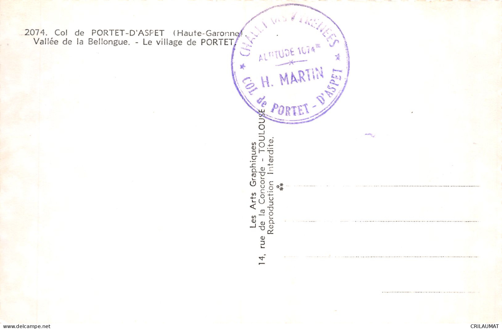 31-COL DE PORTET D ASPET-N°T5078-E/0217 - Autres & Non Classés