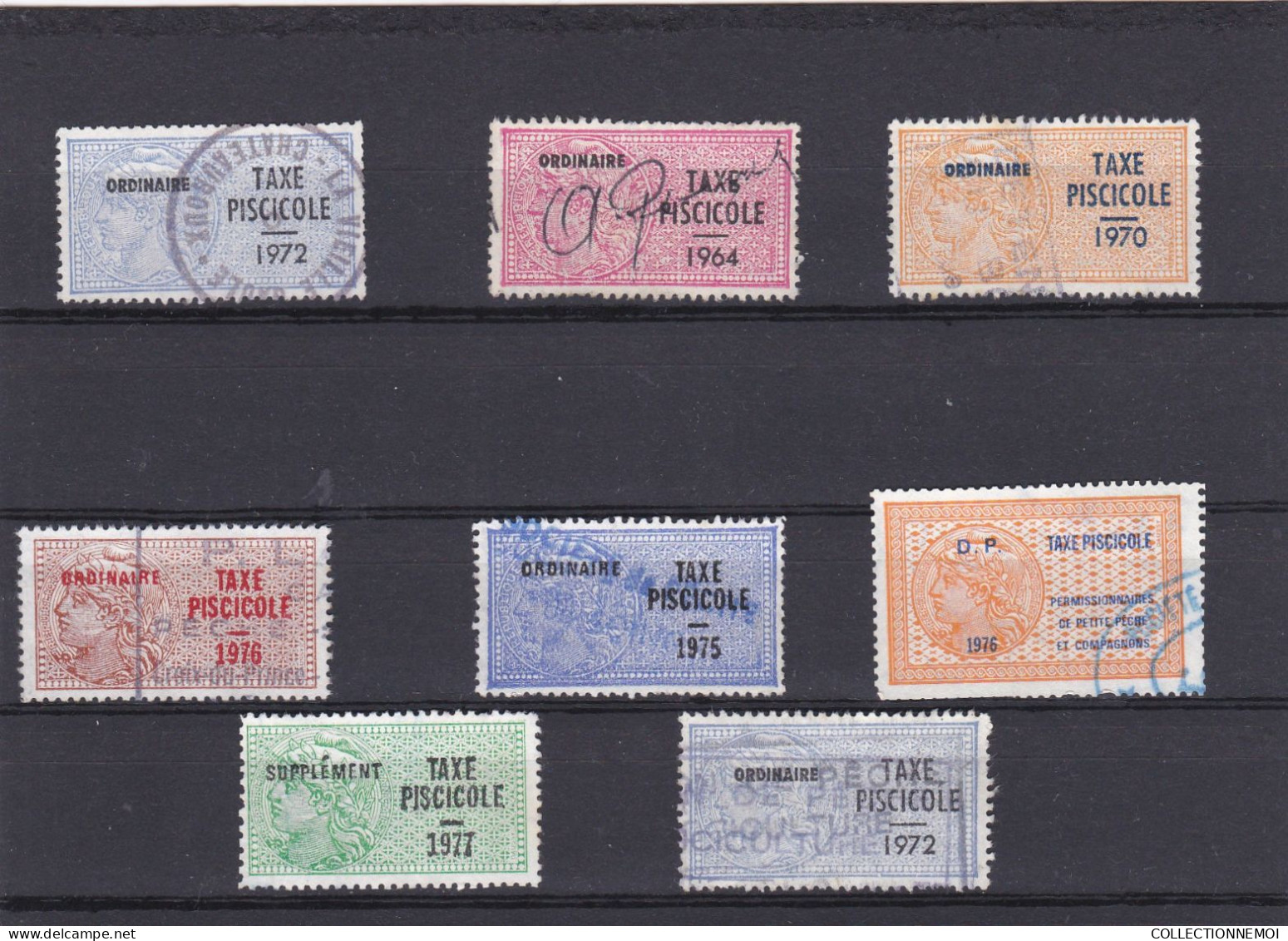 Lotde FISCAUX De Timbres De TAXE PISCICOLE - Timbres