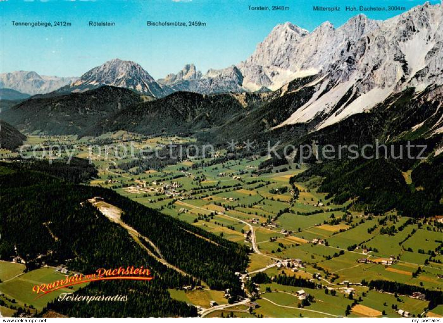 73682539 Ramsau Dachstein Steiermark Fliegeraufnahme Mit Dachsteinsuedwaende Bis - Other & Unclassified