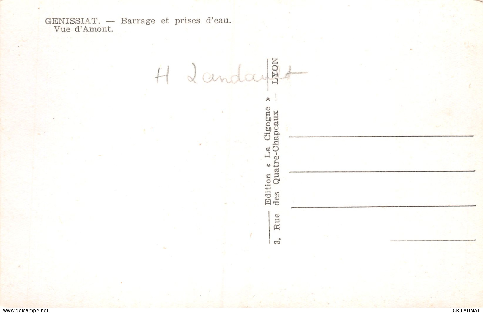 01-GENISSIAT LE BARRAGE-N°T5079-C/0311 - Génissiat