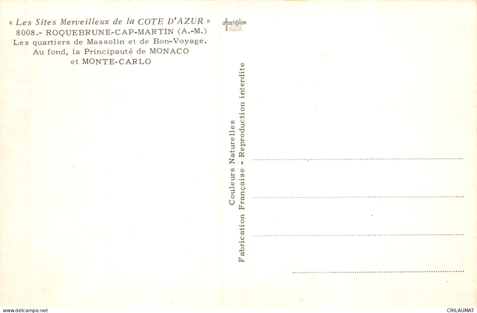 06-ROQUEBRUNE CAP MARTIN-N°T5079-C/0177 - Roquebrune-Cap-Martin