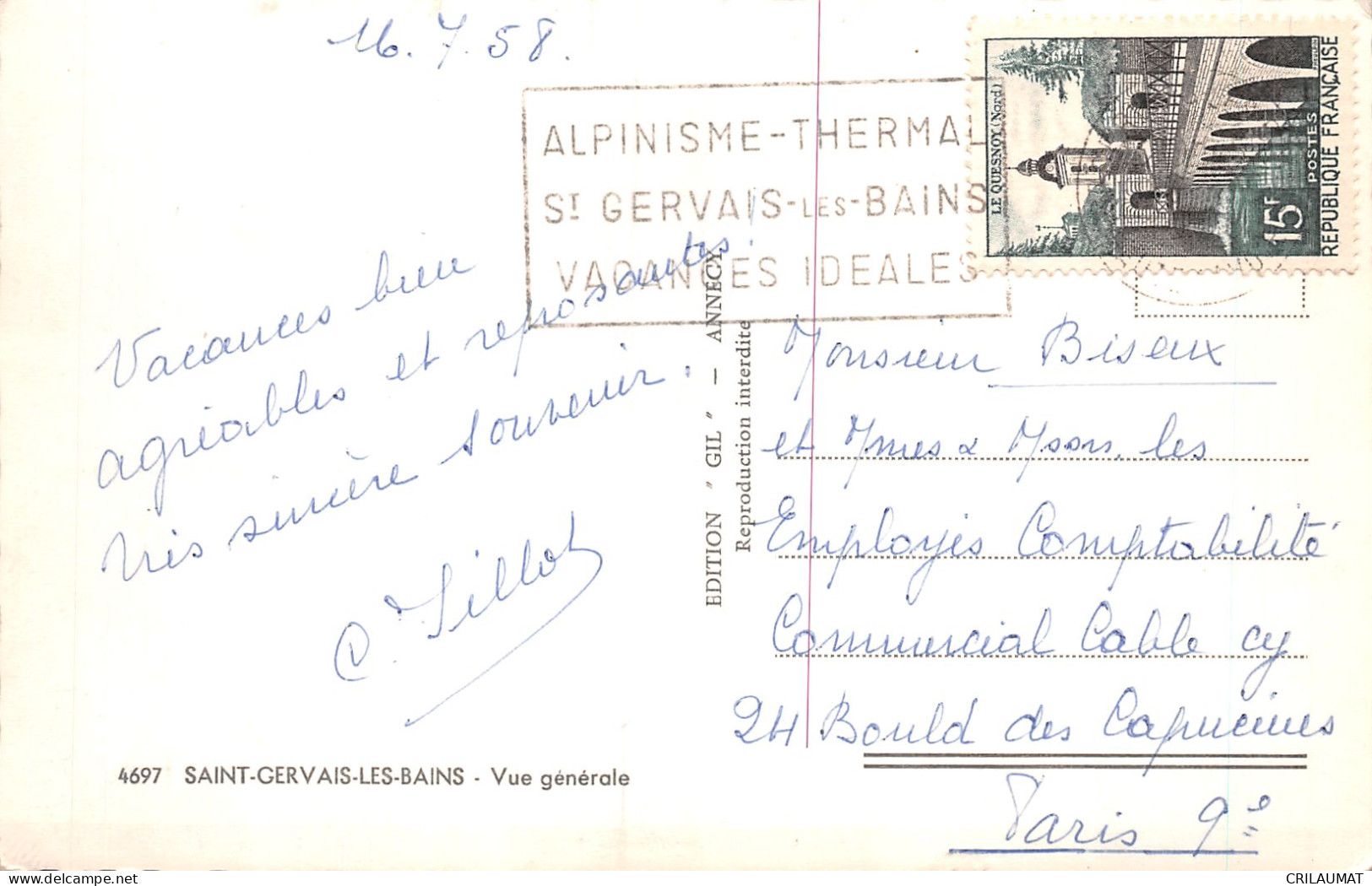 74-SAINT GERVAIS LES BAINS-N°T5079-G/0219 - Saint-Gervais-les-Bains