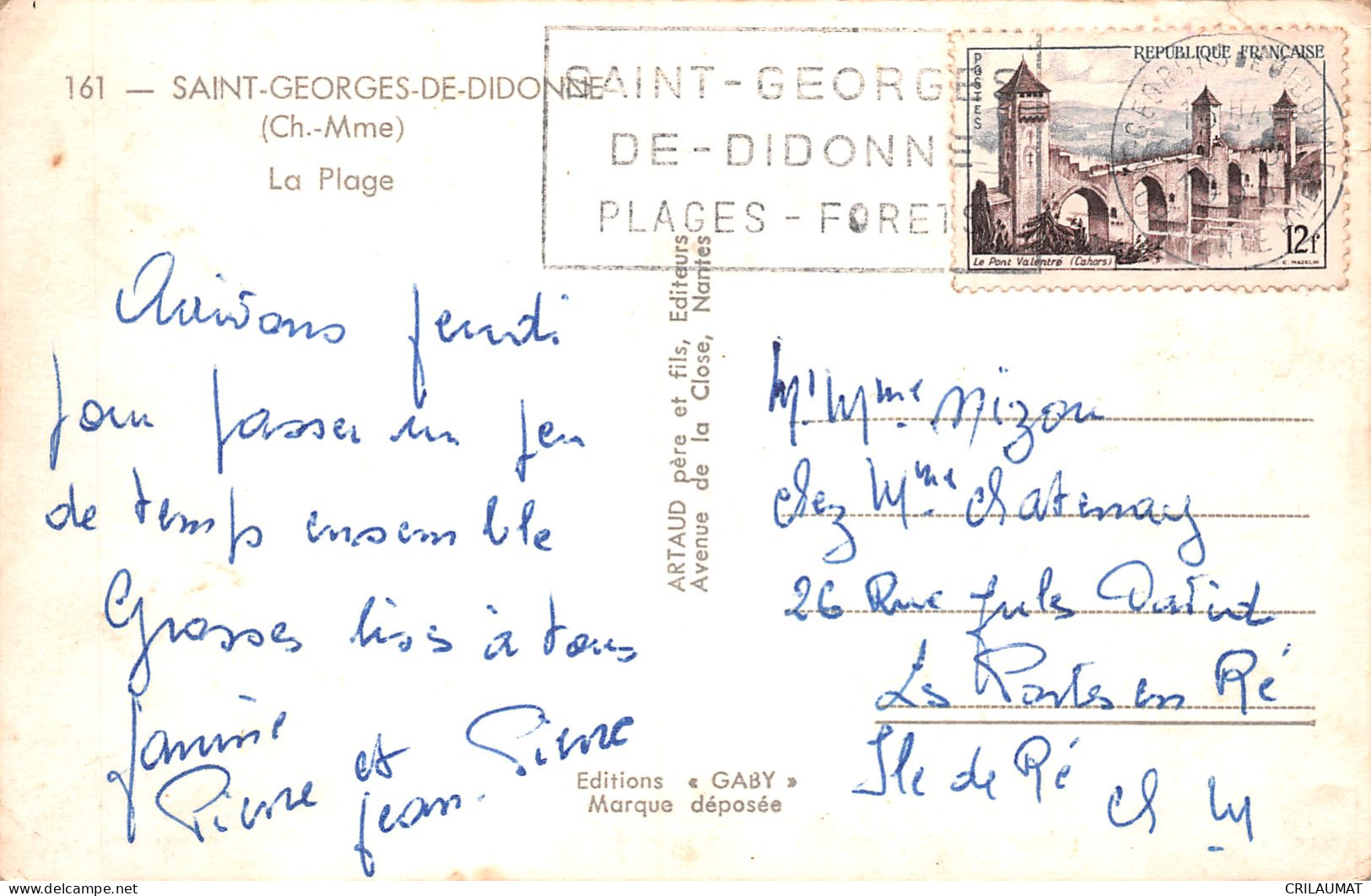 17-SAINT GEORGES DE DIDONNE-N°T5080-A/0391 - Saint-Georges-de-Didonne