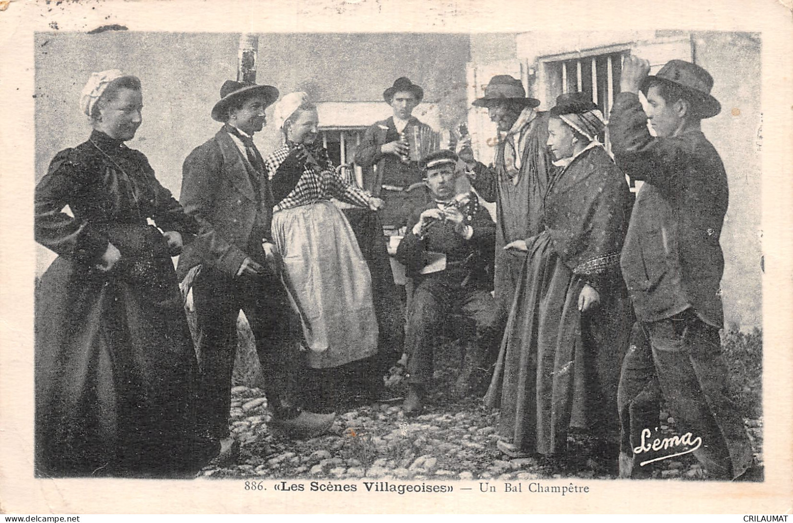 FO-FOLKLORE LES SCENES VILLAGEOISES UN BAL CHAMPETRE-N°T5079-H/0239 - Sonstige & Ohne Zuordnung