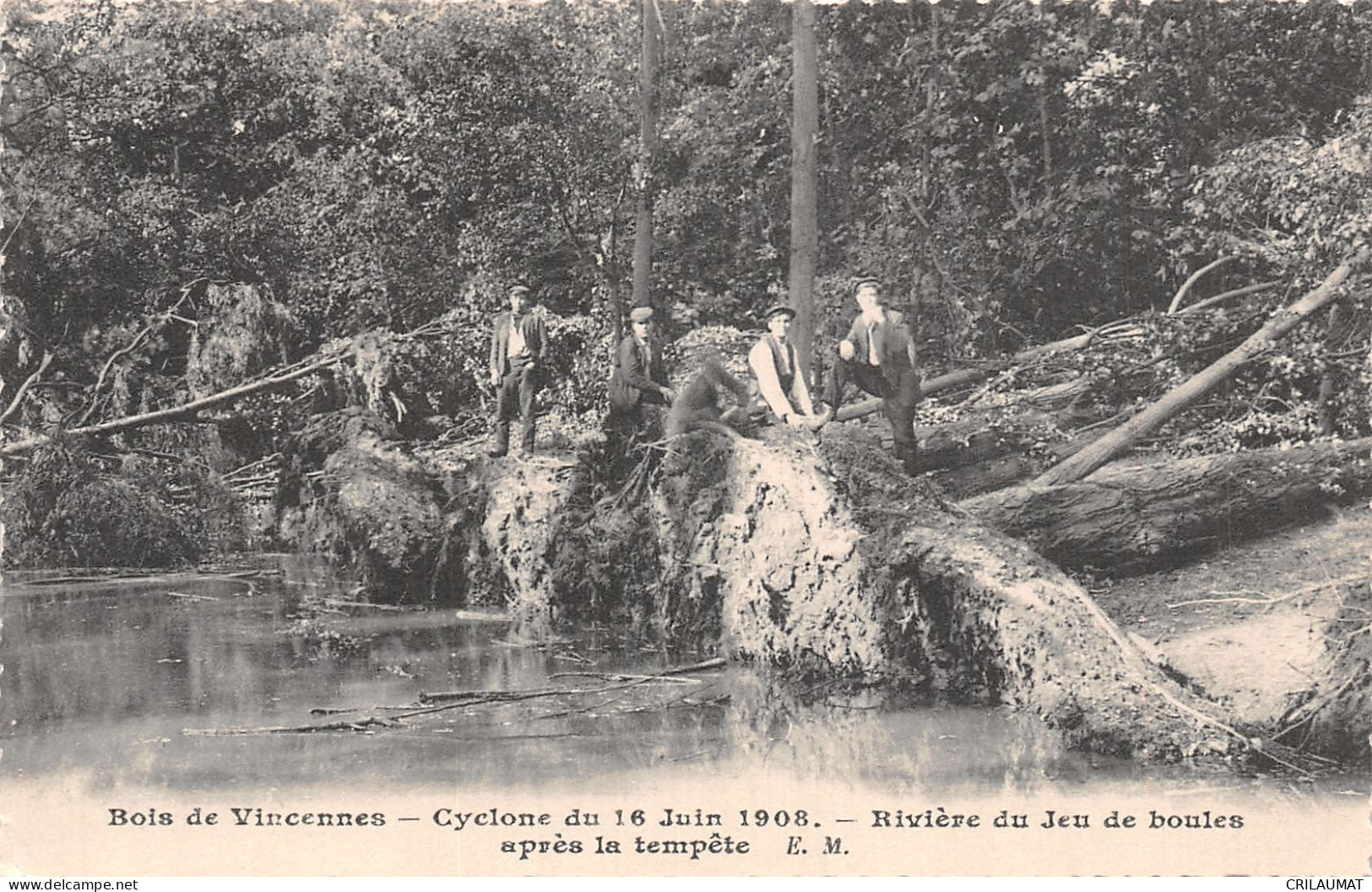 94-BOIS DE VINCENNES CYCLONE DE 1908 RIVIERE DU JEU DE BOULES-N°T5079-G/0323 - Autres & Non Classés