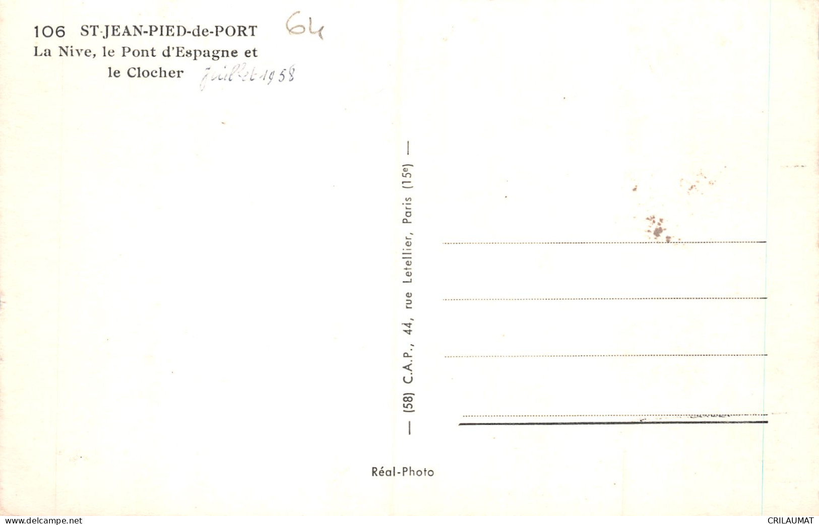 64-SAINT JEAN PIED DE PORT-N°T5080-B/0287 - Saint Jean Pied De Port