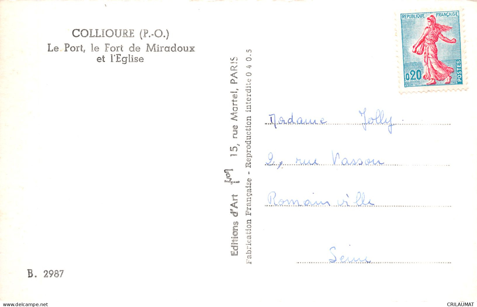 66-COLLIOURE-N°T5080-F/0373 - Collioure