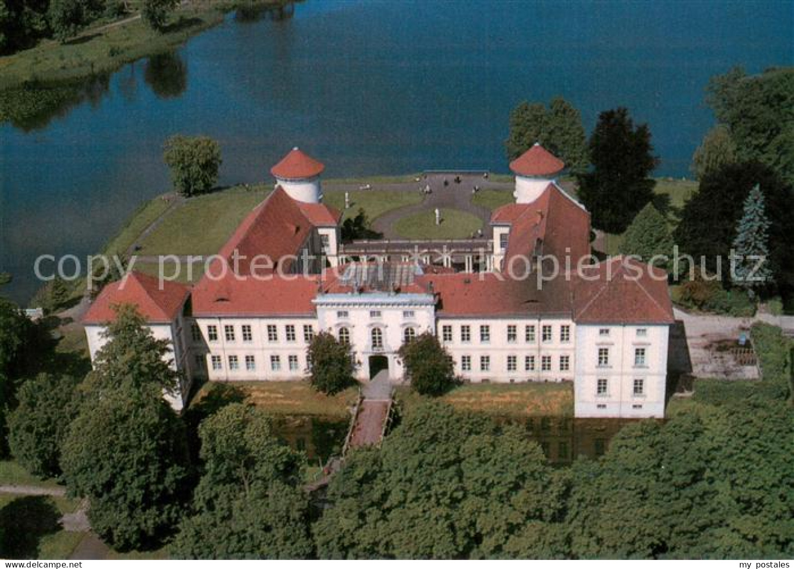 73681422 Rheinsberg Fliegeraufnahme Schloss Mit Grienericksee Rheinsberg - Zechlinerhütte