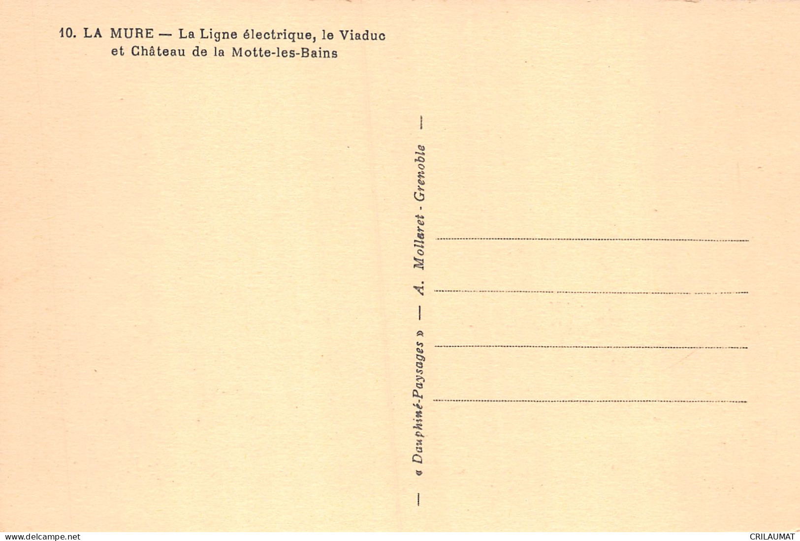 38-LA MURE LIGNE ELECTRIQUE LE VIADUC ET LE CHÂTEAU-N°T5080-E/0005 - La Mure