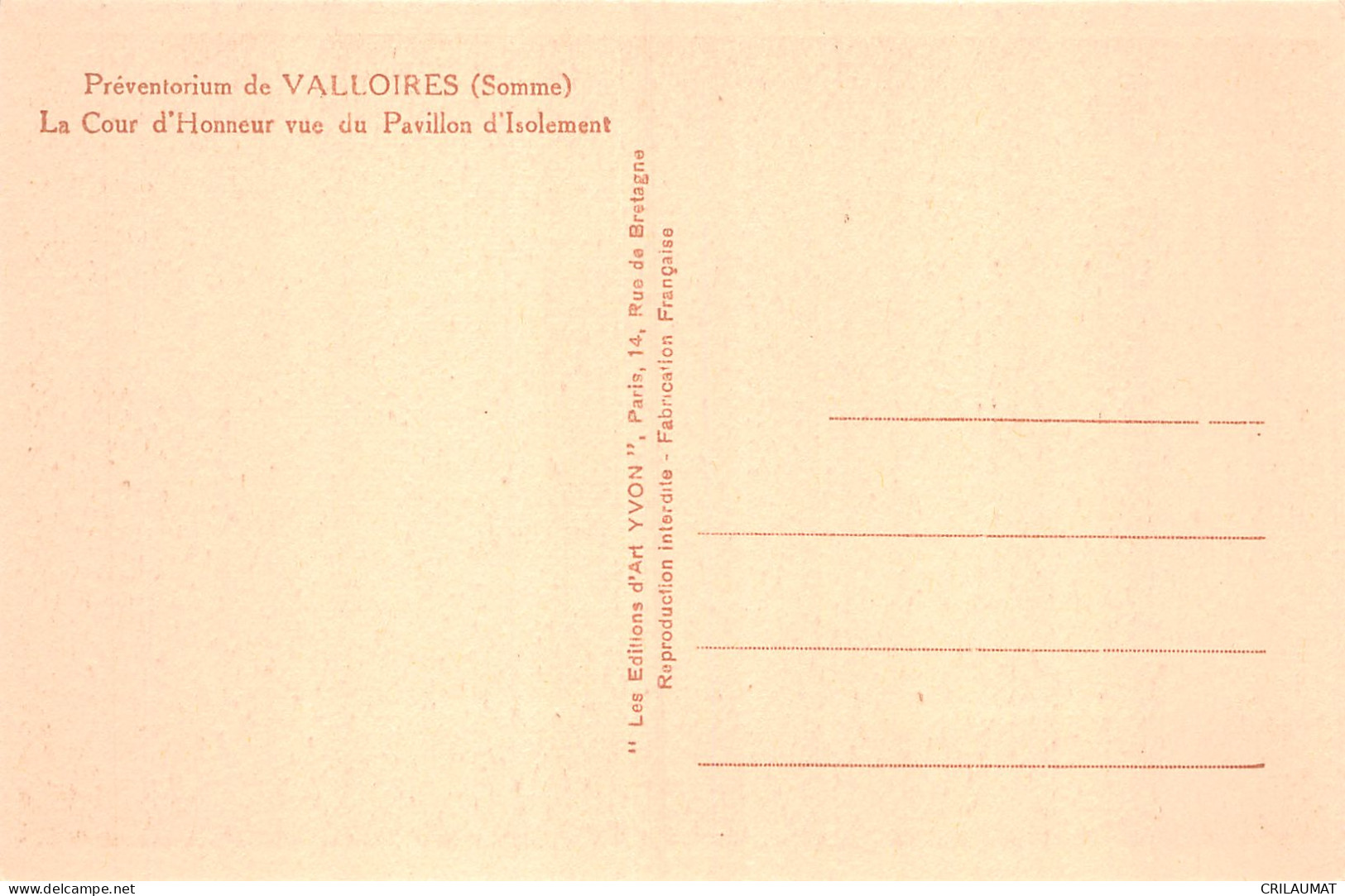 80-VALLOIRES PREVENTORIUM-N°T5081-C/0217 - Andere & Zonder Classificatie