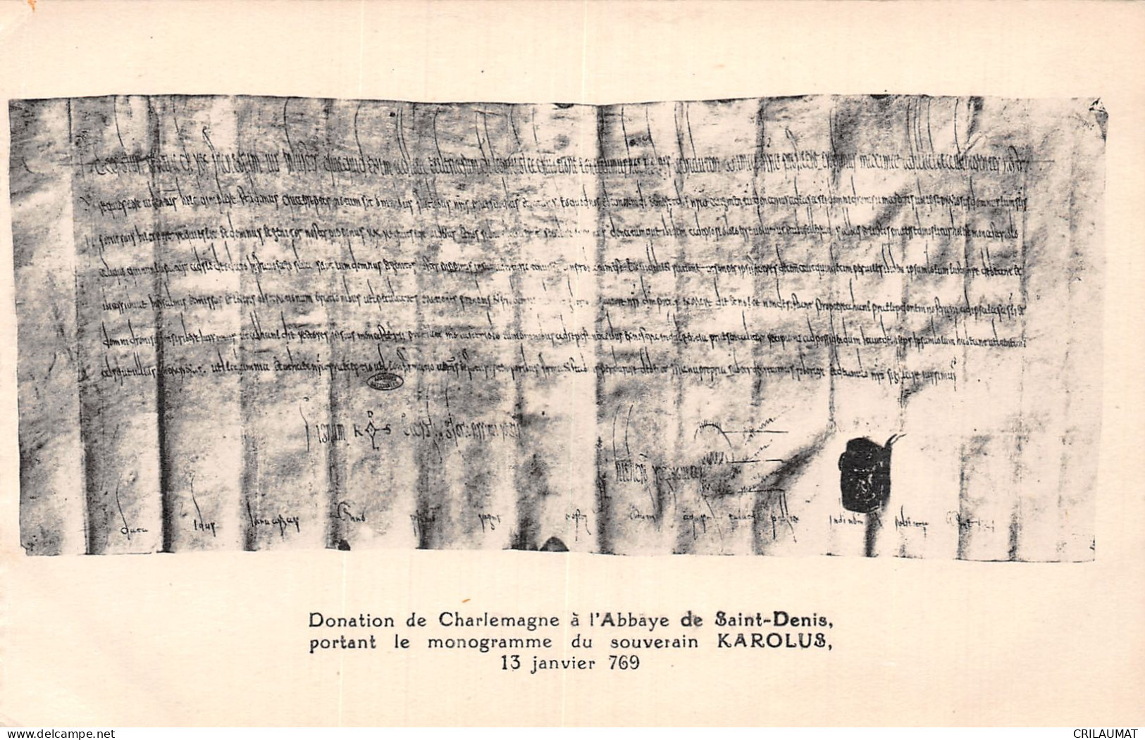 93-SAINT DENIS L ABBAYE DONATION DE CHARLEMAGNE-N°T5081-E/0253 - Saint Denis