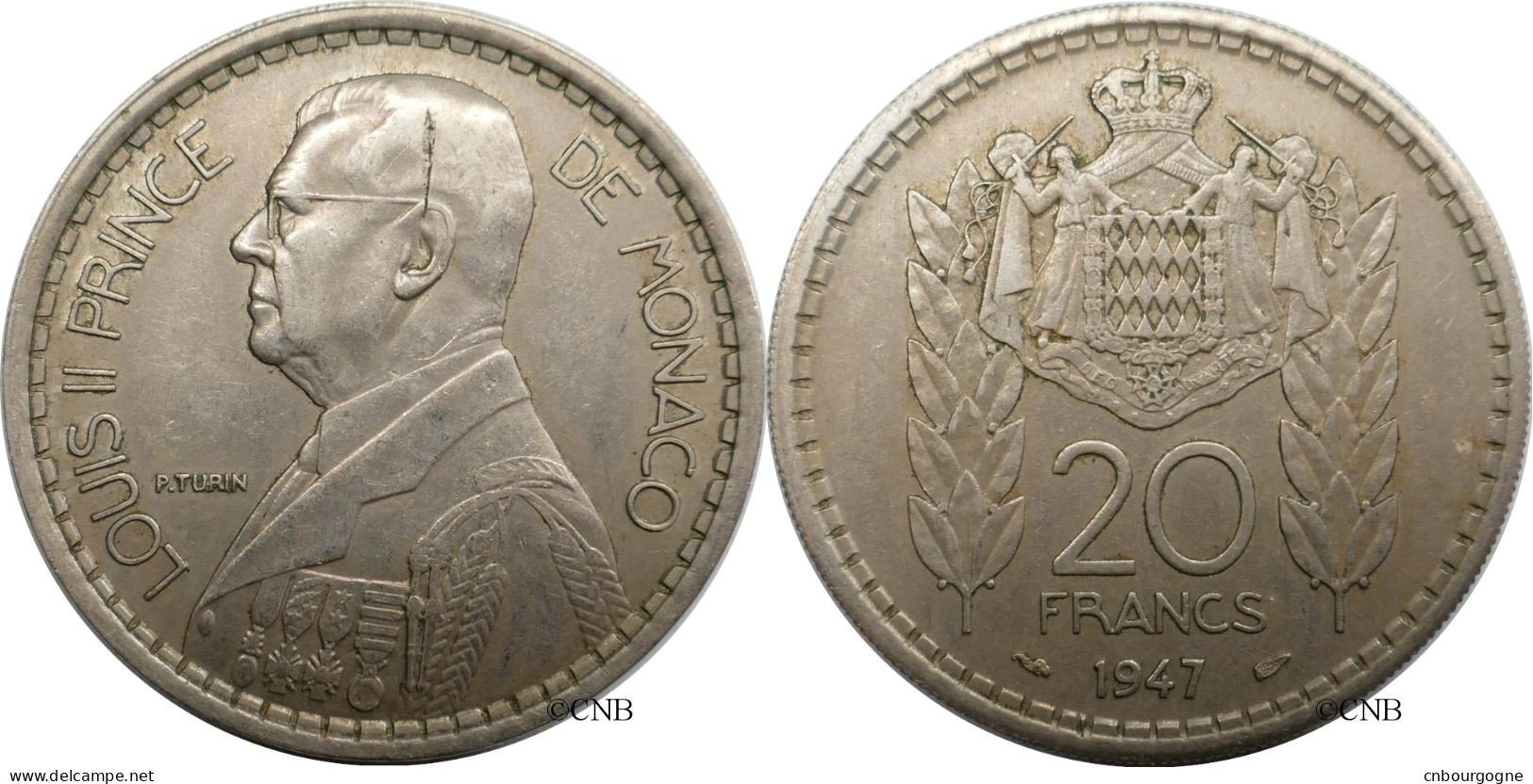 Monaco - Principauté - Louis II - 20 Francs 1947 - TTB/XF45 - Mon6565 - 1922-1949 Louis II