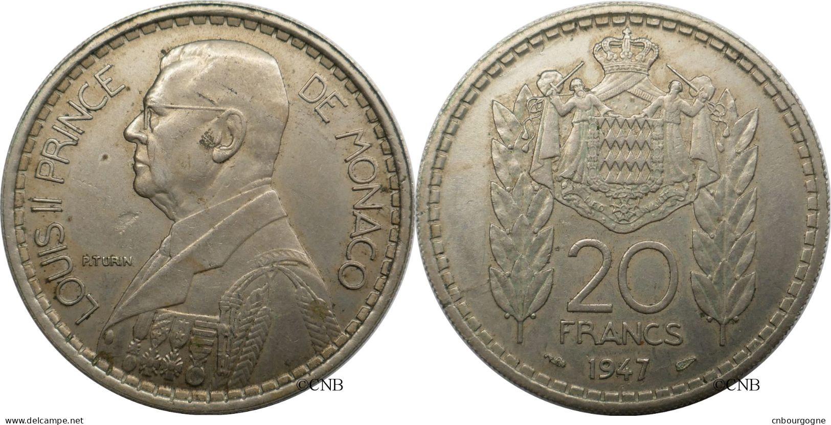 Monaco - Principauté - Louis II - 20 Francs 1947 - TTB+/AU50 - Mon6566 - 1922-1949 Luigi II