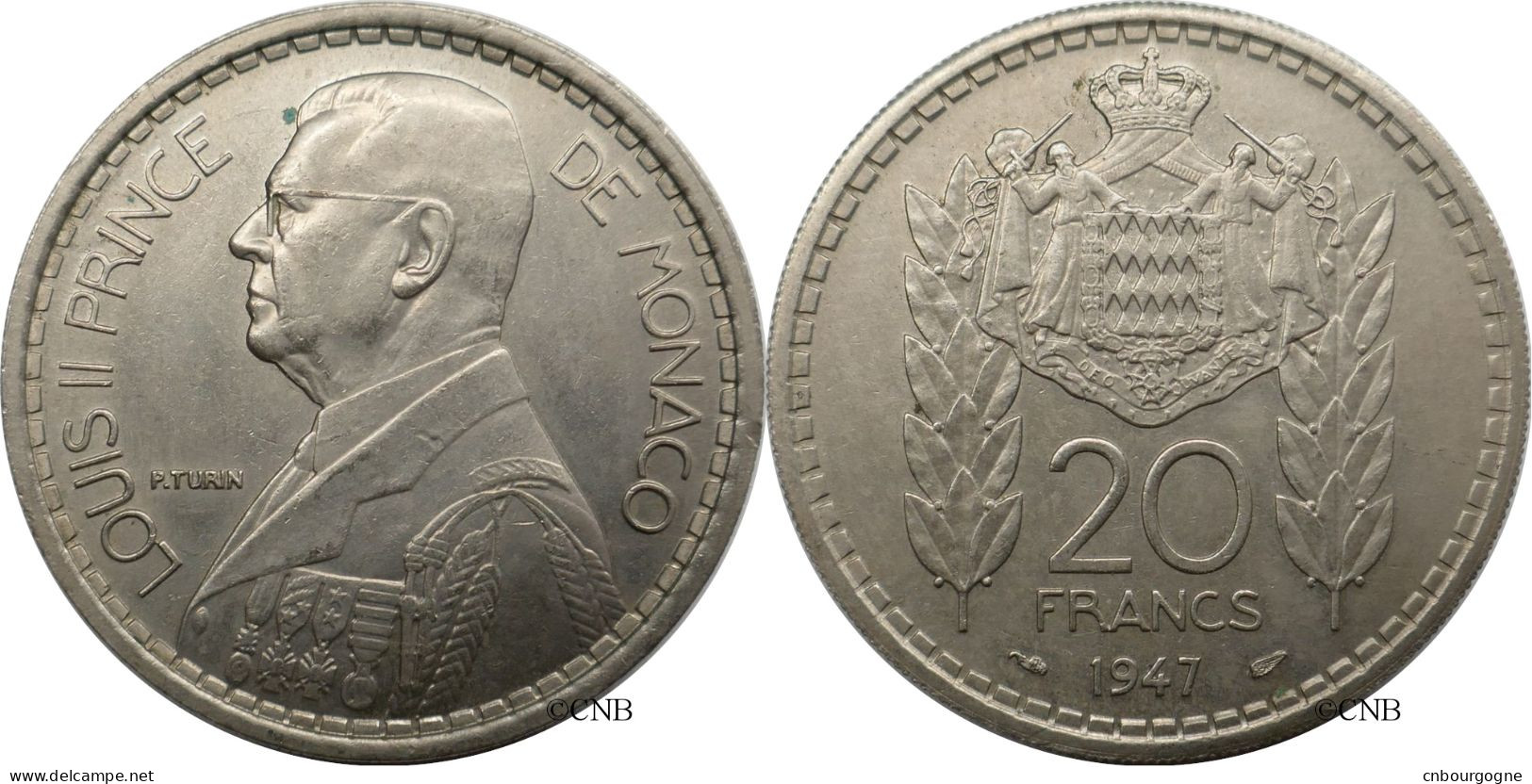 Monaco - Principauté - Louis II - 20 Francs 1947 - TTB+/AU50 - Mon6567 - 1922-1949 Louis II.