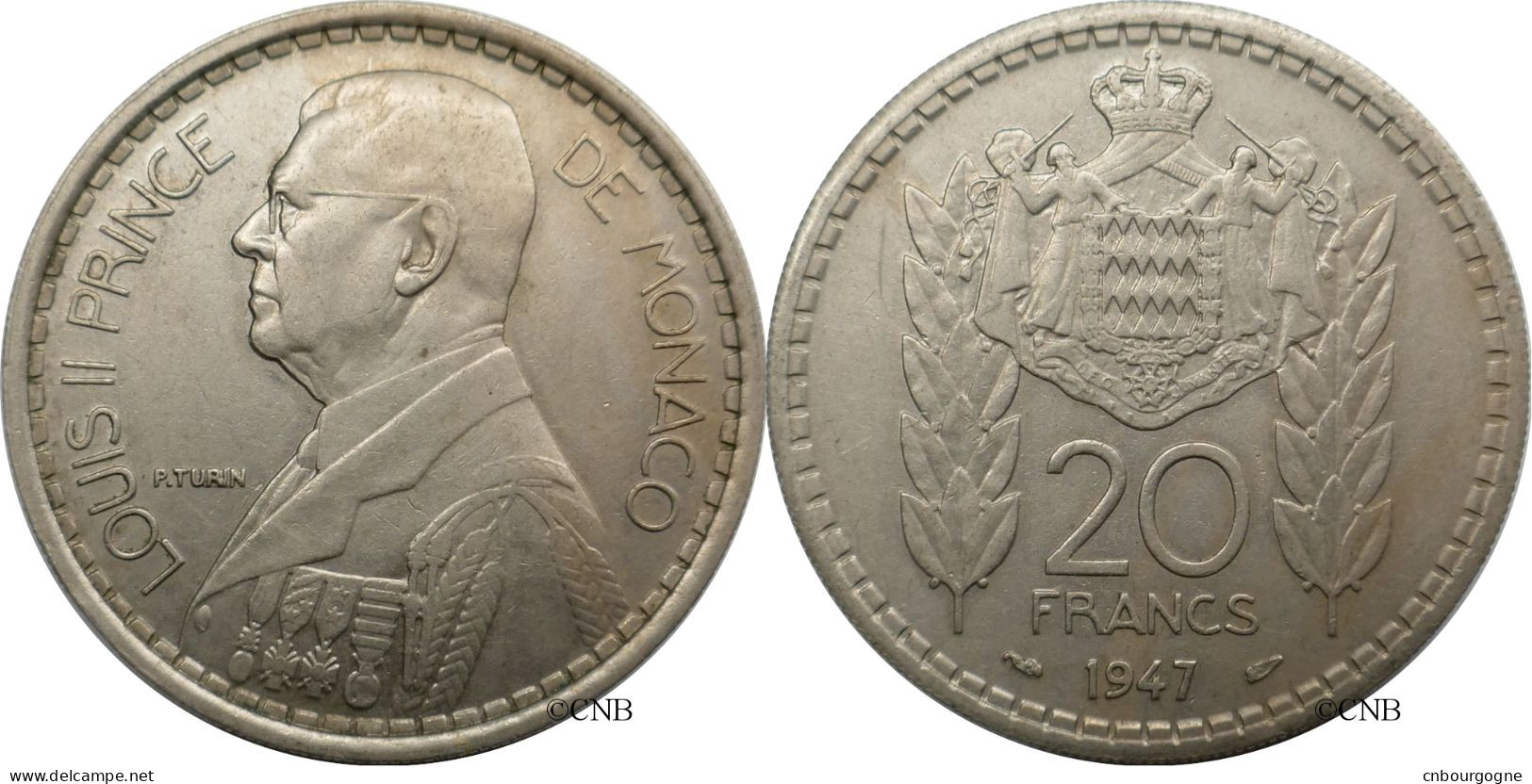 Monaco - Principauté - Louis II - 20 Francs 1947 - TTB+/AU50 - Mon6568 - 1922-1949 Louis II