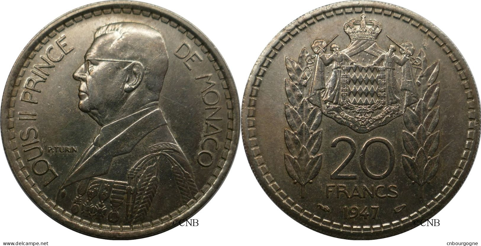 Monaco - Principauté - Louis II - 20 Francs 1947 - TTB+/AU50 - Mon6771 - 1922-1949 Louis II.