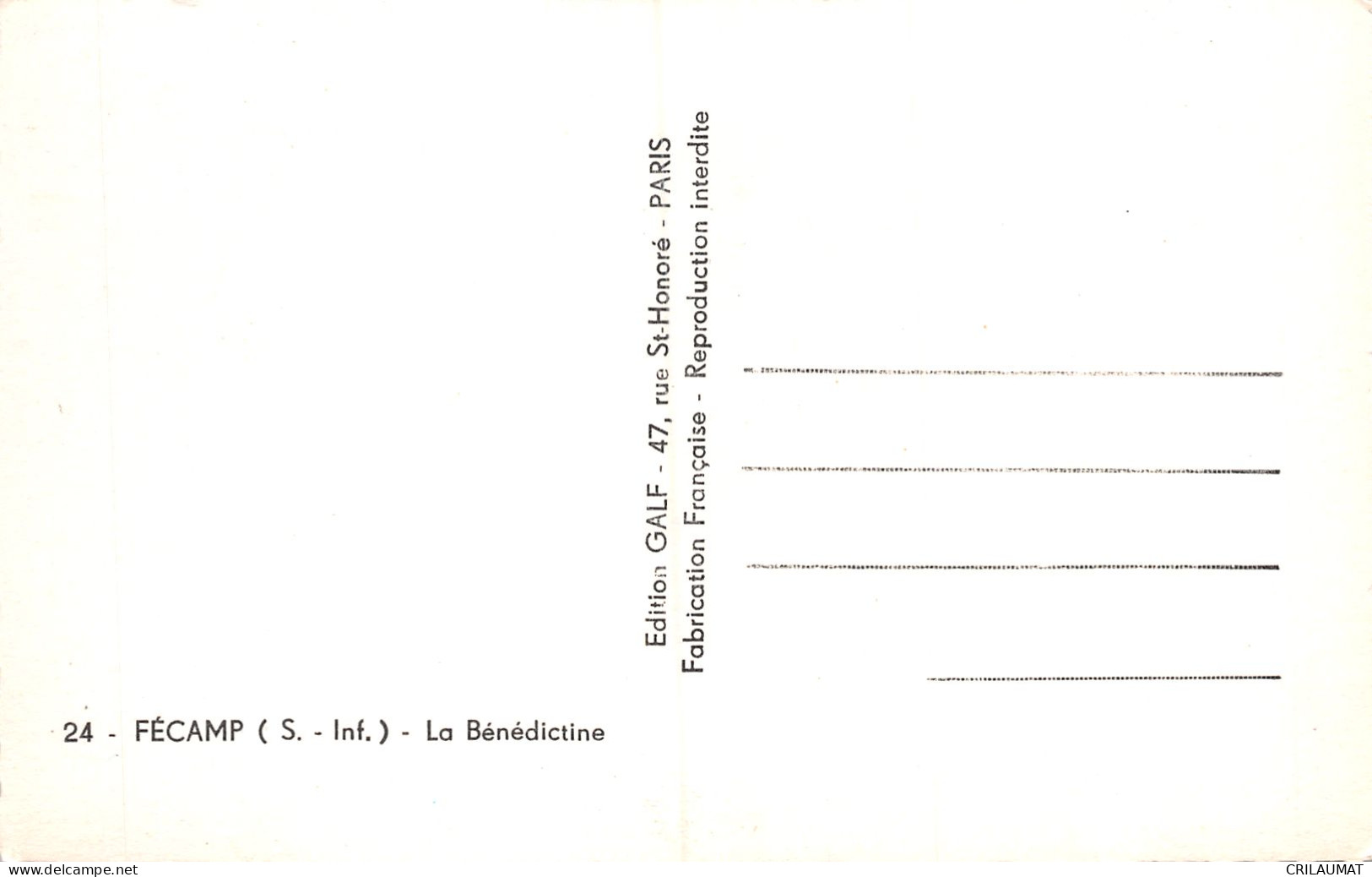 76-FECAMP LA BENEDICTINE-N°T5083-C/0181 - Fécamp