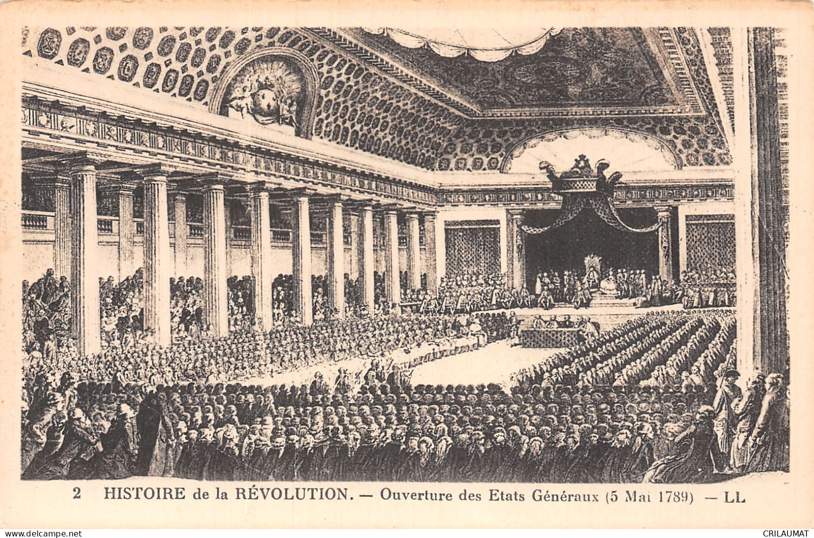 TH-HISTOIRE DE LA REVOLUTION OUVERTURE DES ETATS GENERAUX-N°T5083-B/0055 - Historia