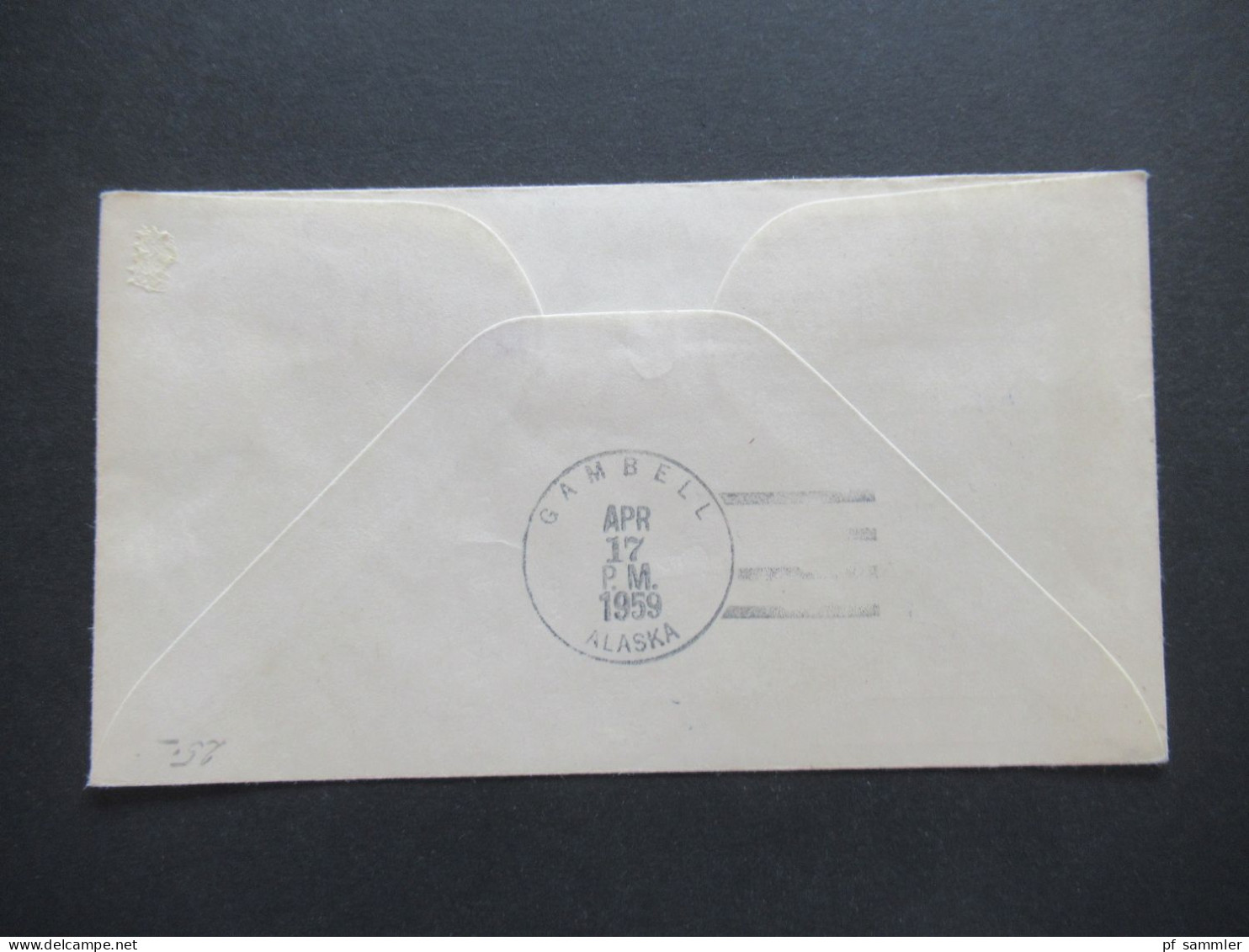 USA 1959 Alaska Dog Team Post Mit Unterschrift / Signatures Of Postmasters Stempel Alaska Savoonga Und Gambell - Spedizioni Artiche