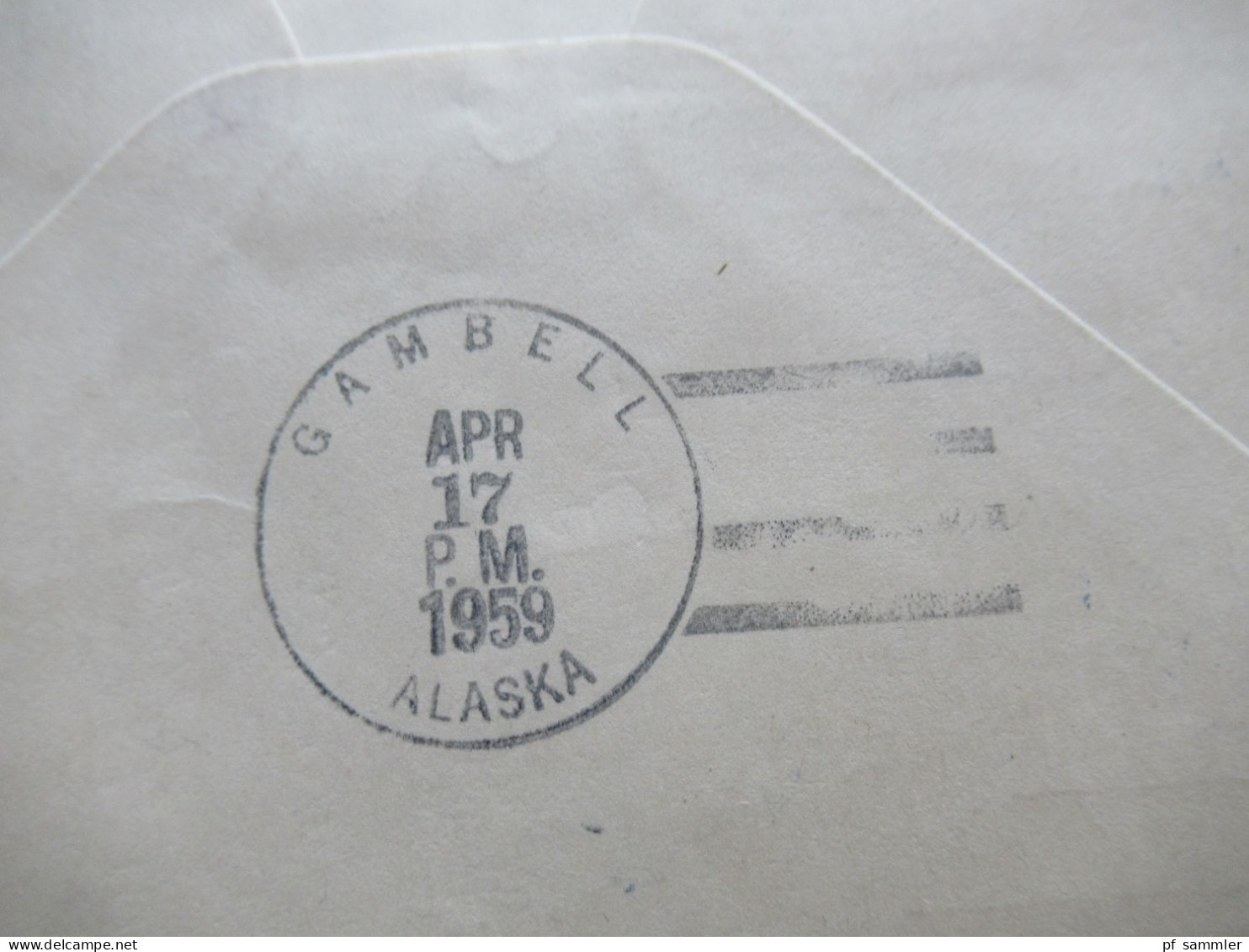 USA 1959 Alaska Dog Team Post Mit Unterschrift / Signatures Of Postmasters Stempel Alaska Savoonga Und Gambell - Arctische Expedities