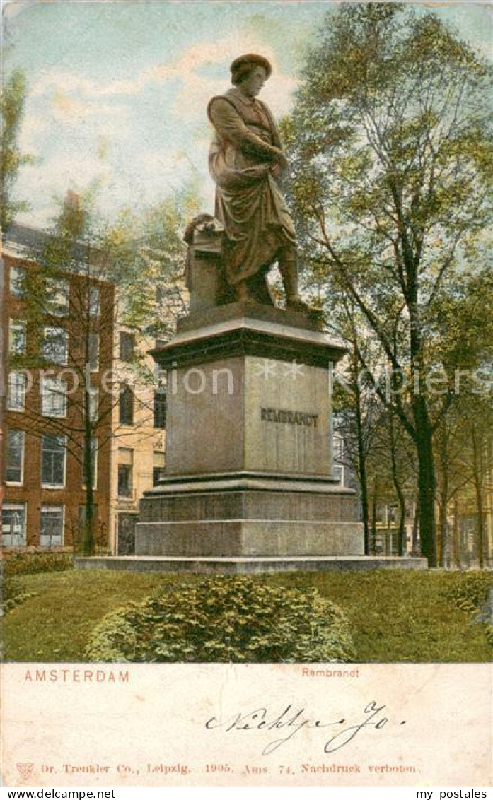 73680579 Amsterdam Niederlande Rembrandt Denkmal Statue Amsterdam Niederlande - Other & Unclassified