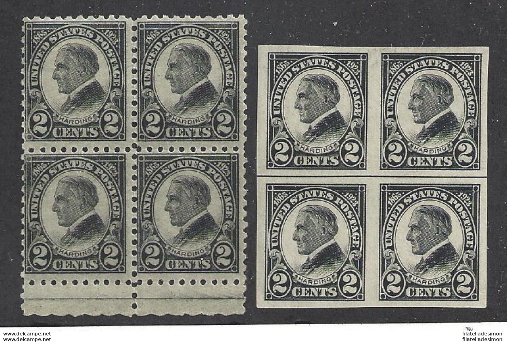 1923 Stati Uniti, N° 422/423  QUARTINA MNH/** - Autres & Non Classés