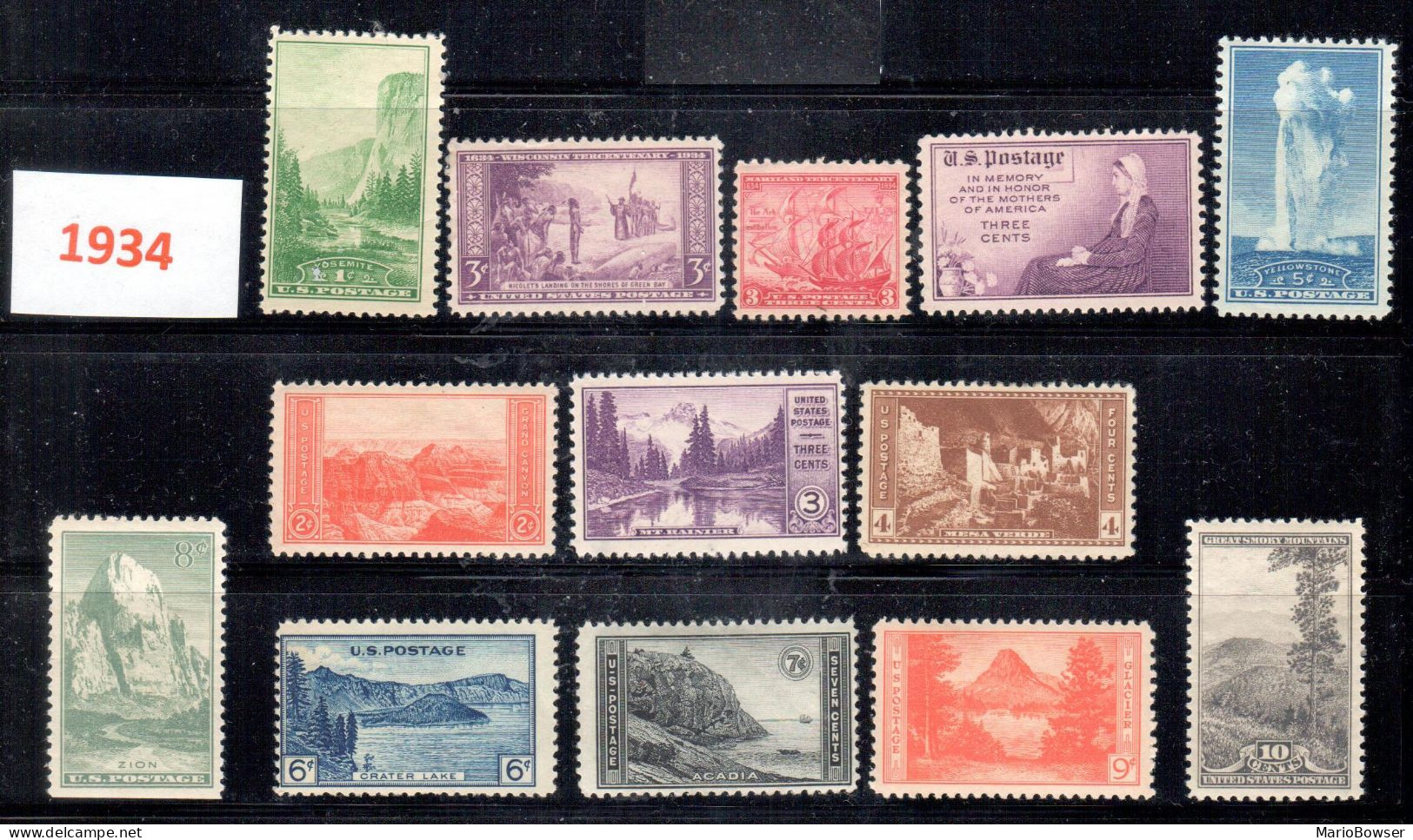 USA 1934 MNH Full Year Set - Volledige Jaargang