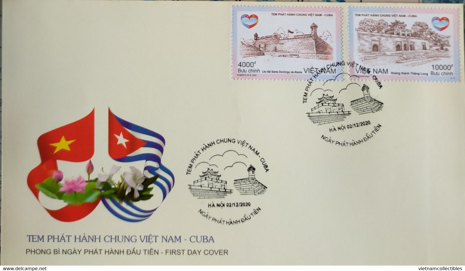 FDC Vietnam Viet Nam Cover Joined Issue With Cuba 2020 : World Heritage Sites : Citadel (Ms1136) - Vietnam