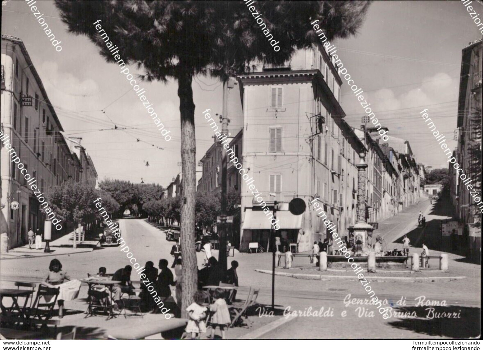 Ba695 Cartolina  Genzano Di Roma Via Garibaldi Bruno Buorzi Roma Lazio - Sonstige & Ohne Zuordnung