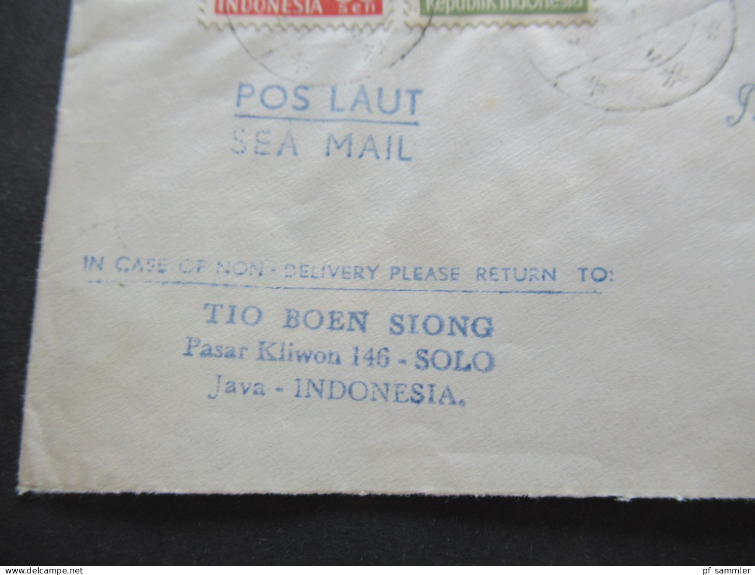 Asien Indonesien MiF Mit 5 Marken 1959 Java - CSR Stempel Pos Laut Sea Mail / Schiffspost / Übersee - Indonesien