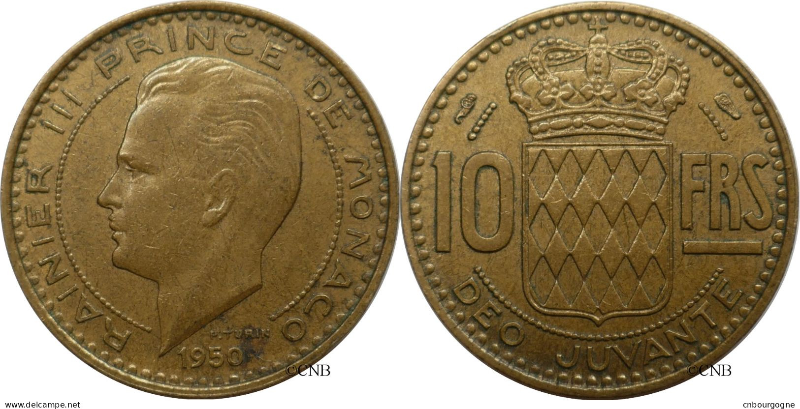 Monaco - Principauté - Rainier III - 10 Francs 1950 - TTB/XF45 - Mon6570 - 1949-1956 Anciens Francs