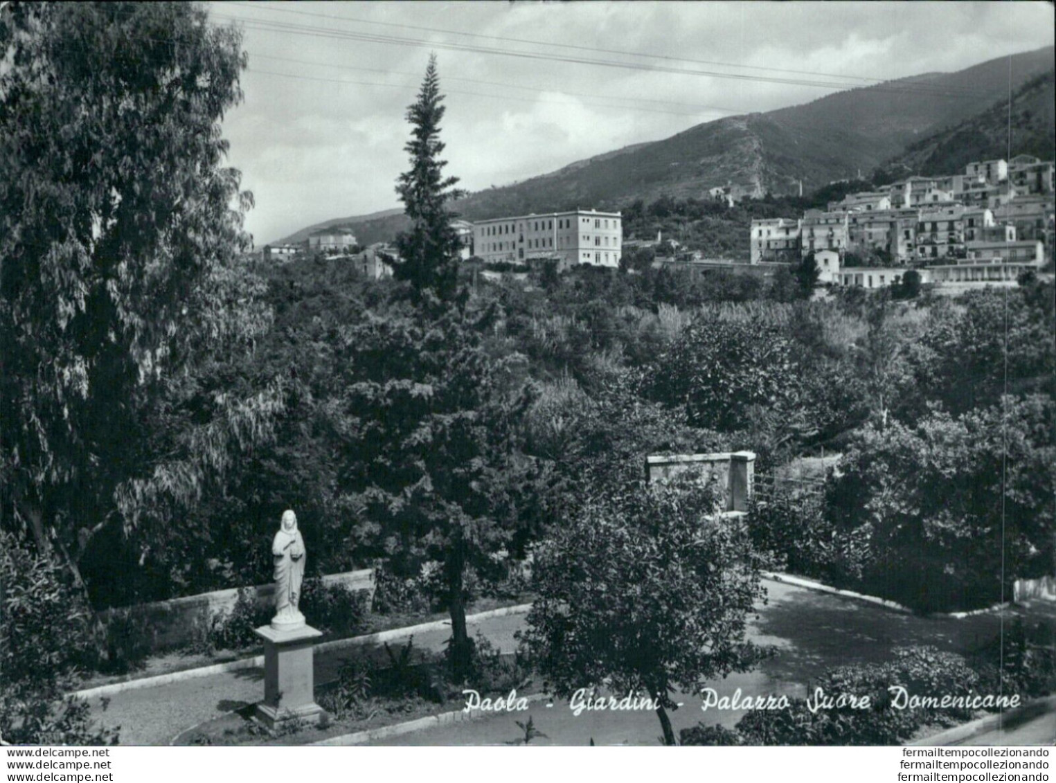 Ah643 Cartolina Paola Giardini Palazzo Suore Domenicane Provincia Di Cosenza - Cosenza